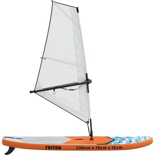  Naduvivi SUP s jedrom TRITON 330 x 76 x 15 cm Plava za Slike
