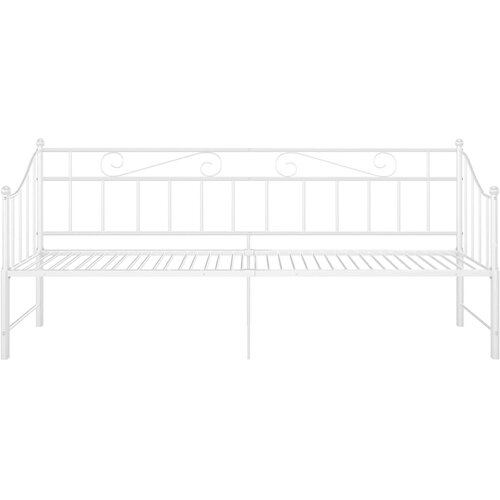  Okvir za krevet na razvlačenje bijeli metalni 90 x 200 cm Slike