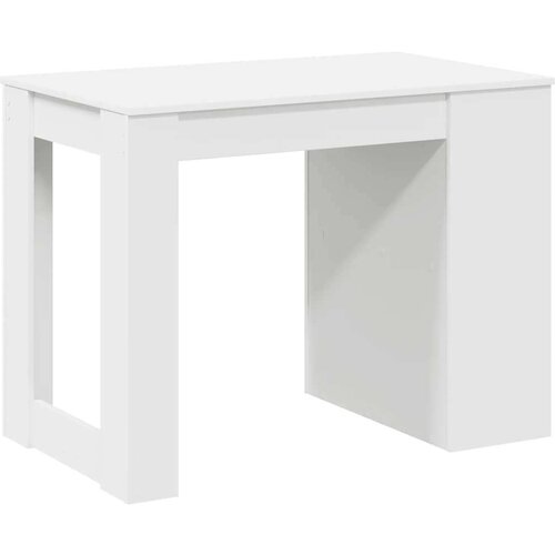 VidaXL Stol s ladicom i policom bijeli 102x62x77,5 cm izrađeno drvo Slike