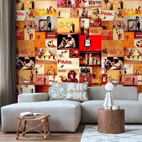  Tapeta - Collage - Banksy 50x1000 Premium Cene
