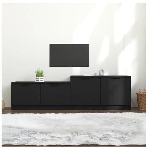  TV omarica črna 158,5x36x45 cm konstruiran les