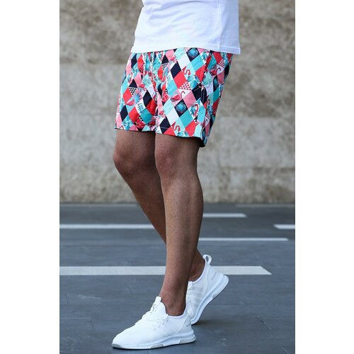 Madmext Swim Shorts - White - Color block Slike