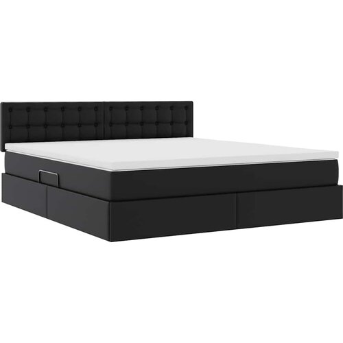  s prostorom za pohranu s LED-om Crna 160 x 200 cm Slike