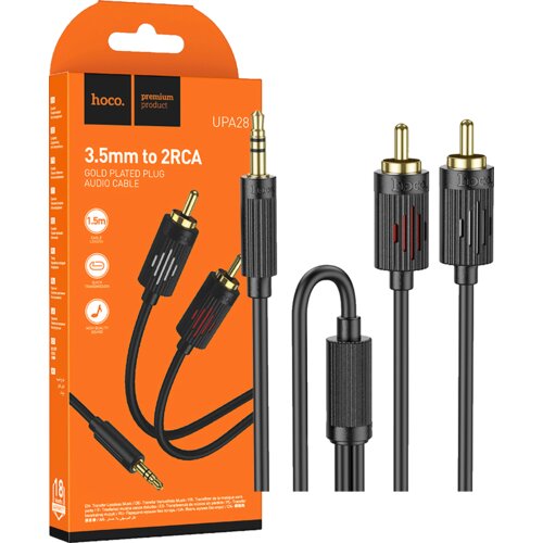 Hoco. Audio kabl 2 x RCA na 3.5 mm, 1.5 met. - UPA28 Slike