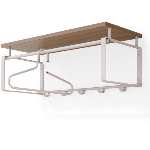 Spinder Design Jeklen stenski obe&amp;scaron;alnik v naravni barvi/sivorjav s polico 70 cm Rex &amp;ndash; Slike