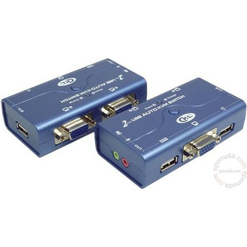 Netiks CKL-72UA 2 ports USB + 2 cables USB - bandwidth 250MHz, 1920x1440p svič Slike