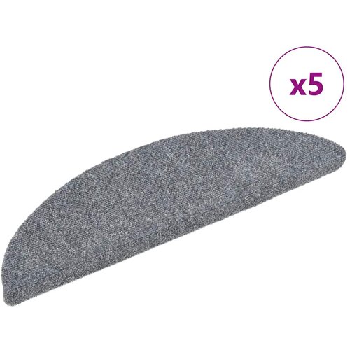  Prostirke za stepenice, samoljepljive, 5 kom, 56x17x3 cm, svijetlo sive, poluokrugle Cijene