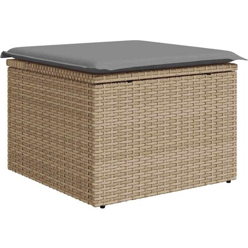 VidaXL 8-dijelni set vrtnih sofa od poliratana s jastucima bež Slike