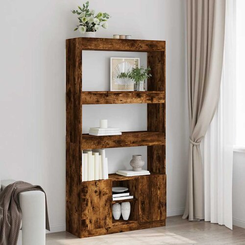 Visoka komoda boja hrasta 92x33x180 cm konstruirano drvo Cijene