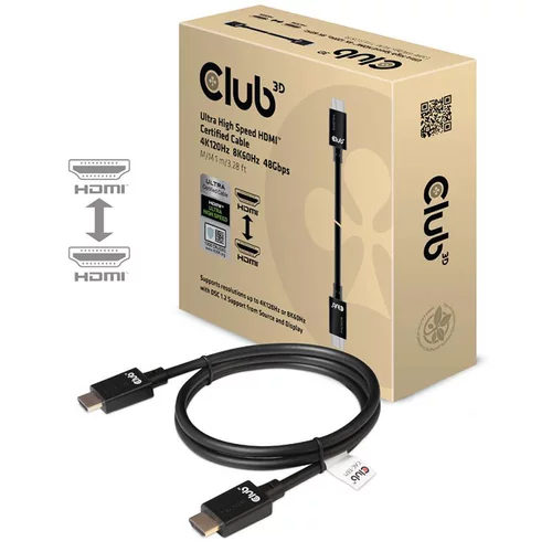 Club3d Kabel HDMI v HDMI CAC-1371, UHS, 28 AWG, 4K@120Hz / 8K@60Hz, 1m