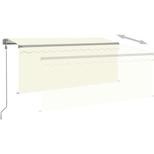  Automatska tenda s roletom i senzorom LED 3 x 2 5 m krem Slike