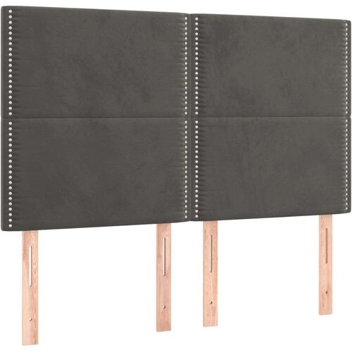  Box spring s madracem LED tamnosivi 140x200 cm bar&amp;scaron;un Slike