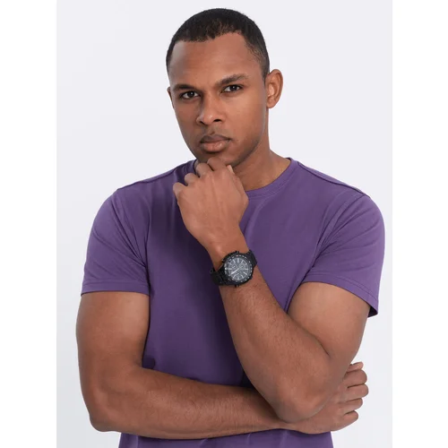 Ombre Men's classic cotton BASIC T-shirt - purple