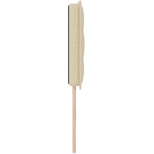  LED glava kreveta s LED trakama Krema 144 cm tkanina Slike