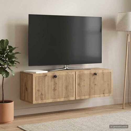 TV ormar za zid 98 x 31 x 30 cm Hrast artisan Konstruirano drvo Cene