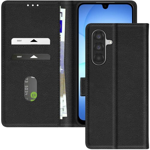 AVIZAR Etui za Samsung Galaxy A17 Chesterfield s Predalom za Kartice in Stojalom za Video, Črna, (5000190211) Cene
