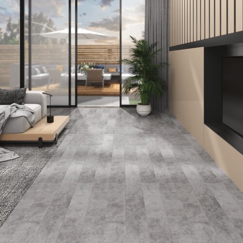  Podne obloge od PVC-a 5,02 m&amp;sup2; 2 mm samoljepljive boja betona Slike