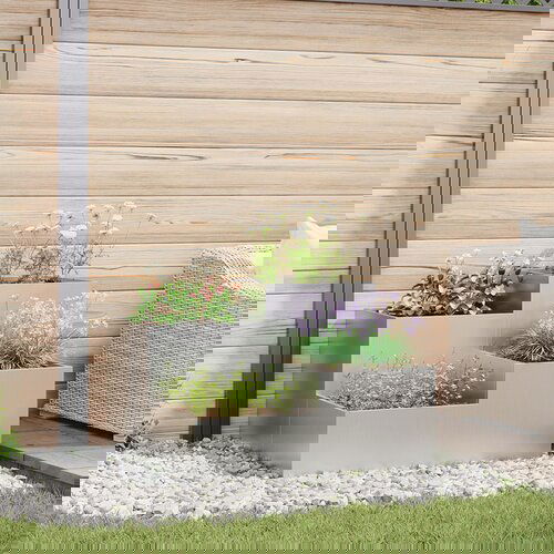 VidaXL Vrtna Sadilica Pocinčana čelik 100 x 100 x 60 cm Kutije za biljke Slike
