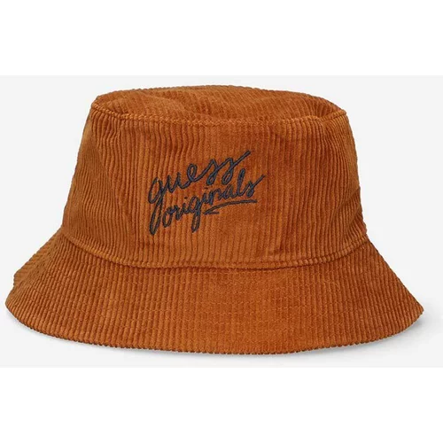 GUESS Originals Bombažni klobuk oranžna barva