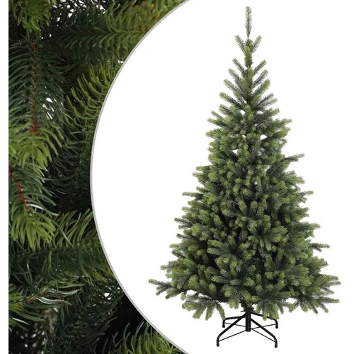 Umjetno božićno drvce s nogom 240 cm PVC i metal Zelena - 240 cm bez LED svjetala Slike