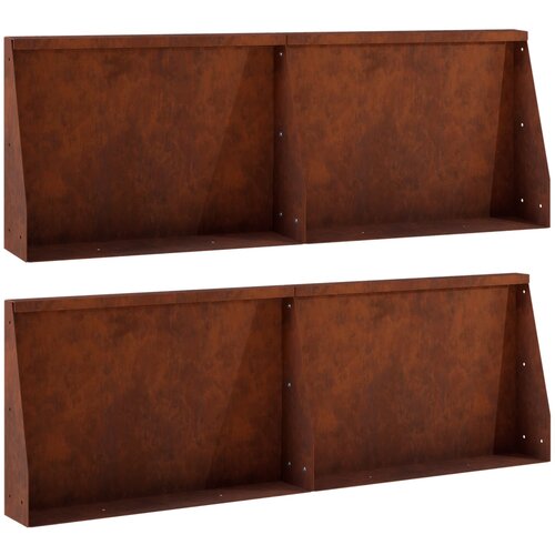  Zid za zadržavanje 4 kom. 60 x 12 x 40 cm Otporni čelik Rđa Cijene