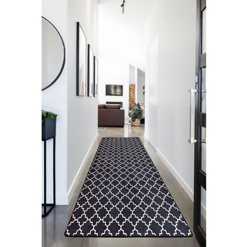 Conceptum Hypnose kupa - black djt blackwhite hall carpet (100 x 200) Slike