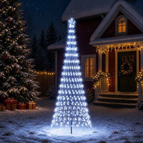  LED božićno drvce 230 LED lampica Vi&scaron;ebojno Željezo Crna Cijene
