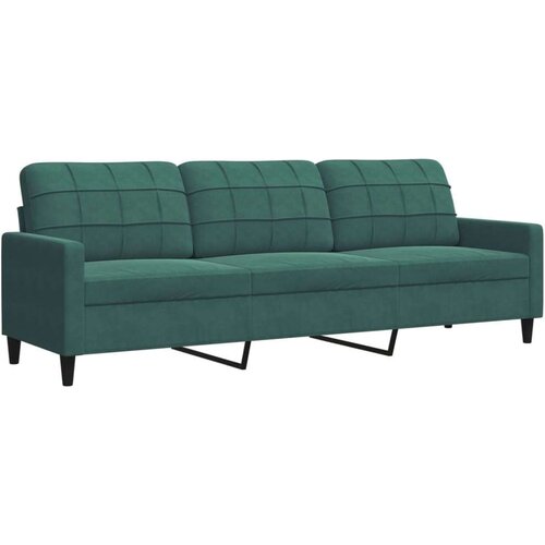 VidaXL 3-dijelni set sofa s jastucima tamnozeleni bar&amp;scaron;unasti Slike