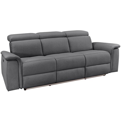 Støraa Siva kožna sofa 211 cm Pareli – Cijene