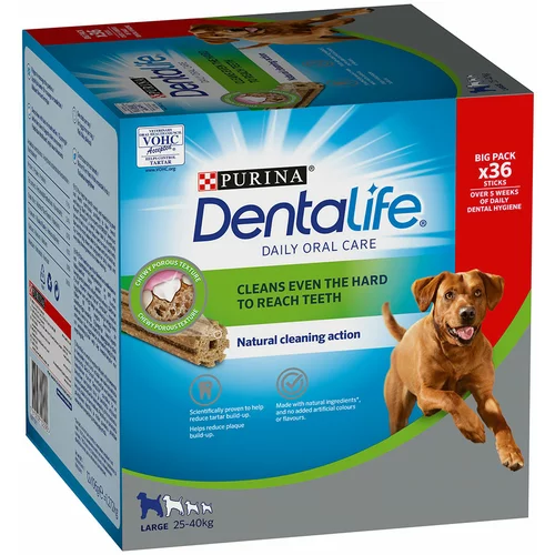 Dentalife Purina prigrizki za dnevno nego zob po posebni ceni! - prigrizki za dnevno nego zob za velike pse 2 x 36 palčk (24 x 106 g)