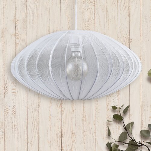  Luster na sajli KINU 1xE27/20W/230V, prečnik 50 cm, beo Slike