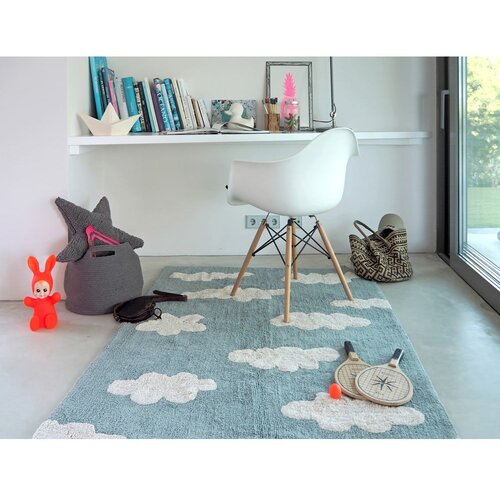Lorena Canals Plavi periv/ručno rađen pamučan dječji tepih 120x160 cm Clouds Vintage Blue &amp;ndash; Slike