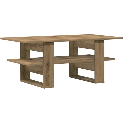 Maison Chic Klubska mizica - kavna mizica - Nizka mizica artisan hrast 102x55x42 cm inženirski les, (21754436) Slike