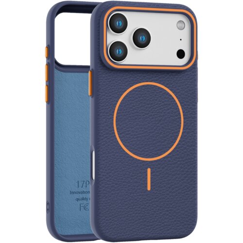  leather grip magsafe maska za iphone 17 pro max - plava Cene