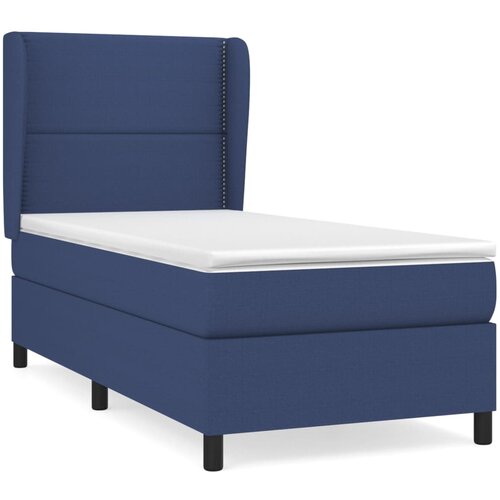 Maison Chic Box spring postelja - Vzmetna postelja z vzmetnico modra 90x200 cm blago SL7141, (21886247) Cene