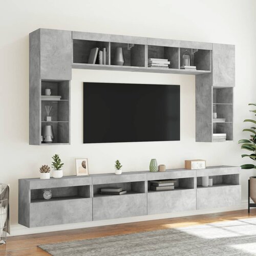  Zidni TV ormarići LED 2 kom boja betona 60x30x40 cm Slike