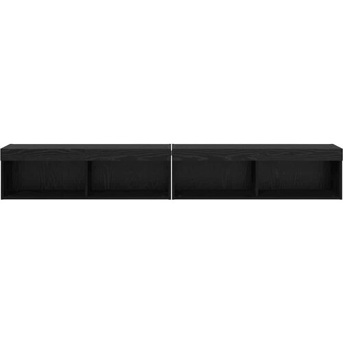  zidni ormari Zidne Panama 2 pcs Crni hrast 100 x 30 x 30 cm Slike