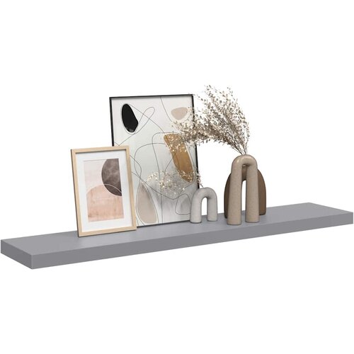  Plutajuća zidna polica siva 120 x 23,5 x 3,8 cm MDF Slike