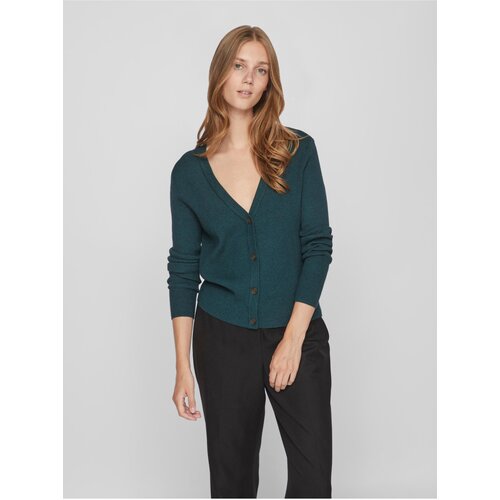 Vila Green Women's Ribbed Cardigan Comfy - Ladies Cene