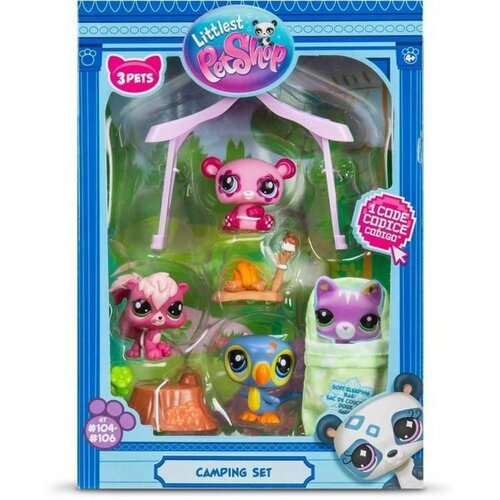  Playset Bandai Littlest Pet Shop Camping Cene