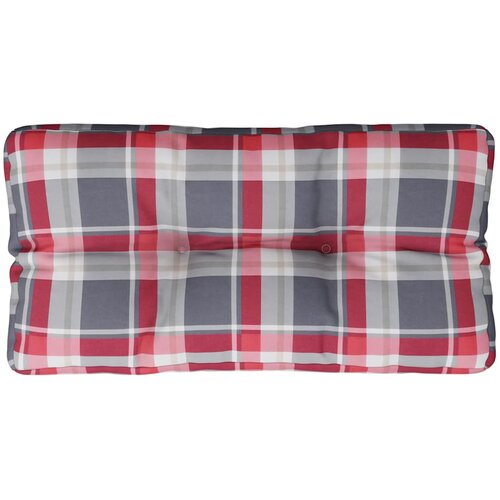 vidaXL Jastuk za palete crveni karirani 70 x 40 x 12 cm od tkanine Cijene