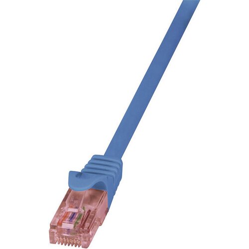 Logilink CQ2066U RJ45 omrežni kabel\, Patch kabel CAT 6 U/UTP 3.00 m modra ognjevaren\, z za&amp;scaron;čitnim zapornim zatičem 1 kos, (20418506) Slike