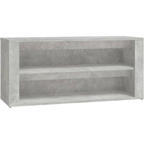 Maison Chic Regal za čevlje - Polica za čevlje betonsko siv 100x35x45 cm inženirski les, (21778299) Slike