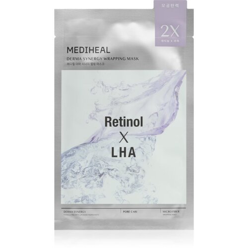 Mediheal Derma Synergy Pore Care Wrapping Mask vlažilna tekstilna maska za glajenje kože in zmanj&amp;scaron;anje por 25 ml Slike