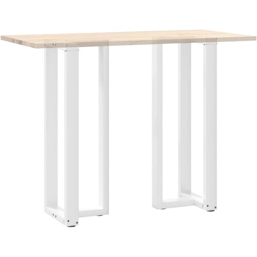  Noge za barski stol T-oblika 2 kom Bijele 50x35x(110-111) cm Čelik Slike