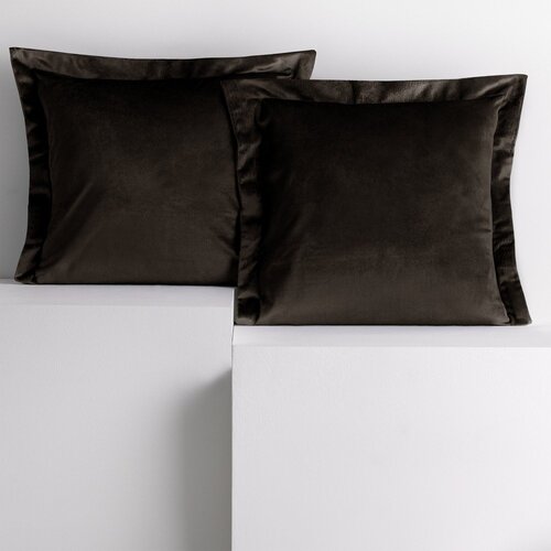 AmeliaHome Set od 2 tamno smeđe jastučnice Side, 45 x 45 cm Slike