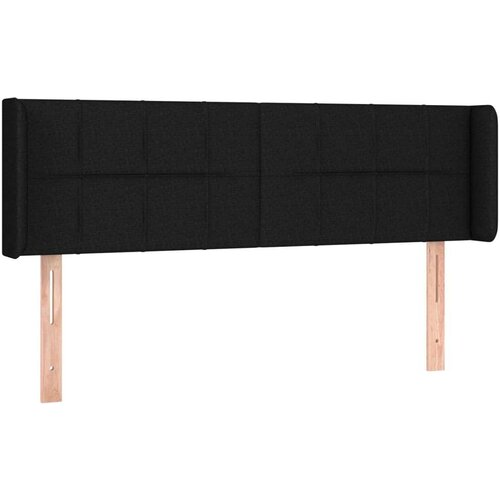  Uzglavlje crno 147x16x78/88 cm od tkanine Slike