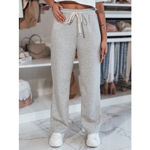 DStreet Spodnie dresowe damskie wide leg RELAXON szare Slike
