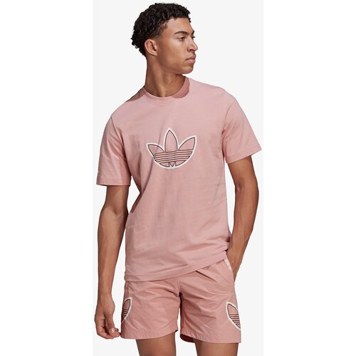 Adidas Majice s kratkimi rokavi Outline Logo T Rožnata Cene