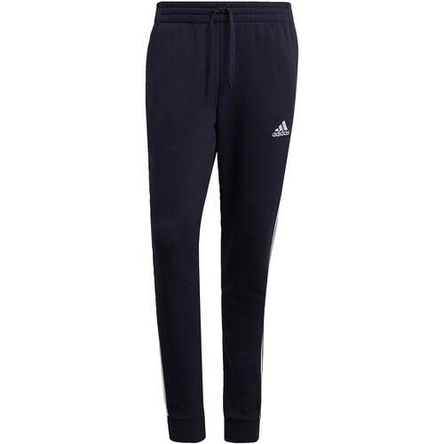 Adidas &amp;Scaron;portne hlače &amp;#039;Essentials Fleece Tapered Cuff 3-Stripes&amp;#039; modra / bela Slike